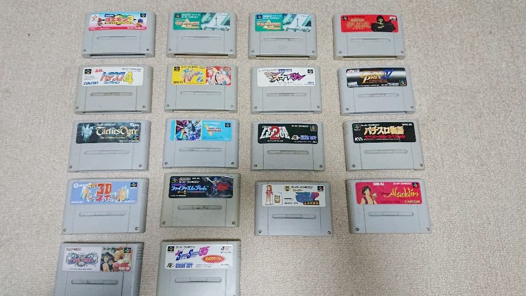スーパーファミコン本体、ハードケース、ソフト38本セット(動作確認済)