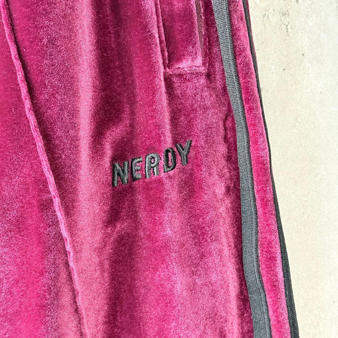 NERDY ノルディ ベロア トラックジャケット セットアップ ボルドー L