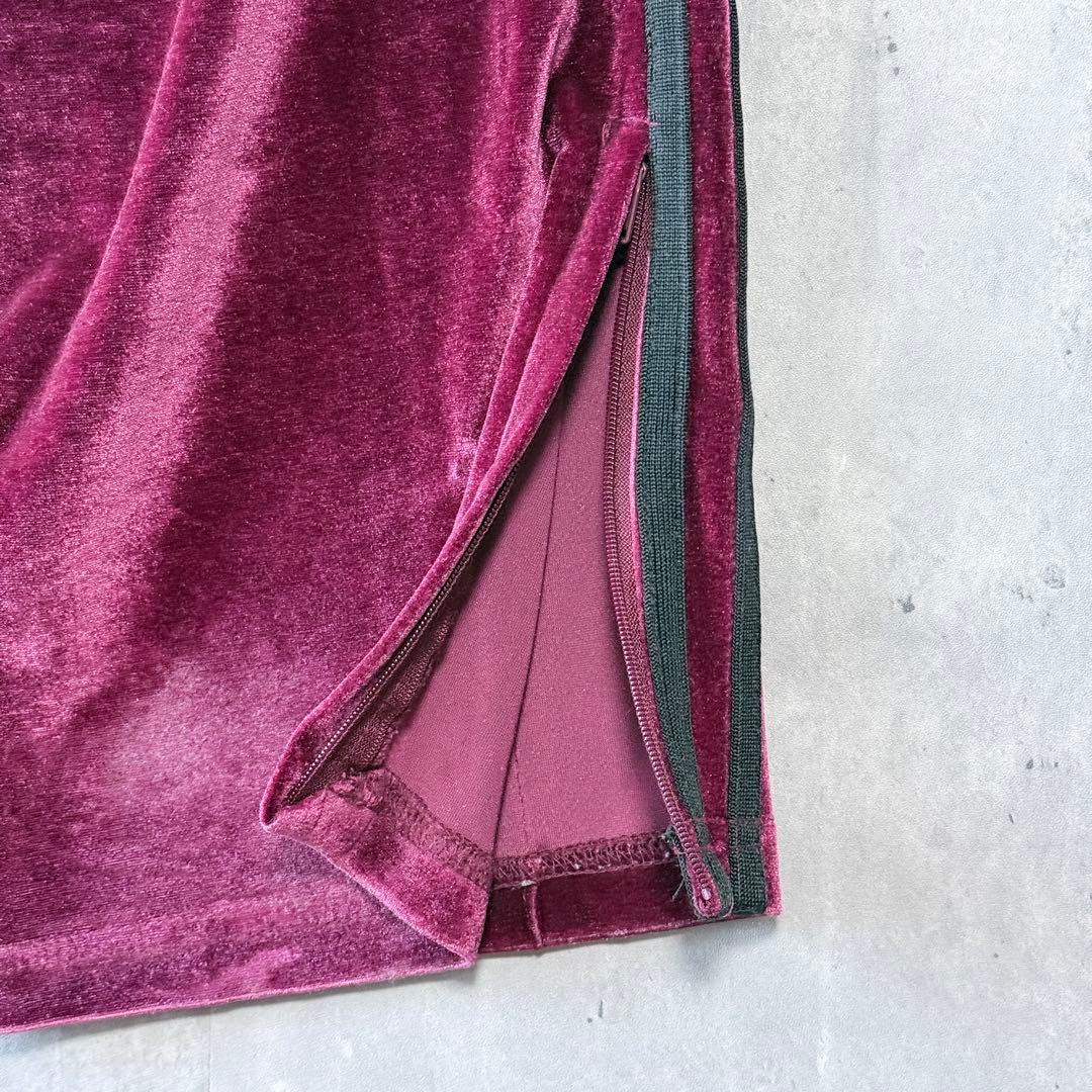 NERDY ノルディ ベロア トラックジャケット セットアップ ボルドー L