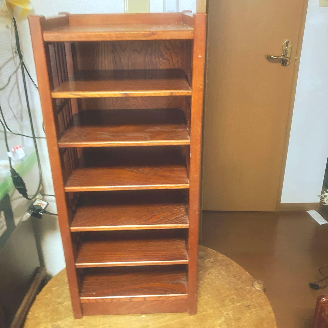 昭和レトロ オールドカリモク シューズラック 下駄箱 花台 電話代 木製 小棚