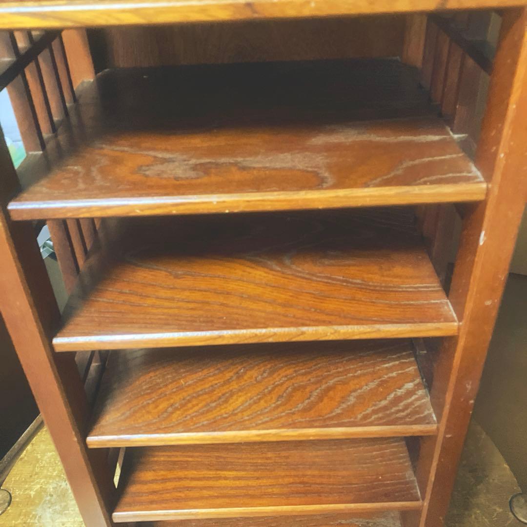 昭和レトロ オールドカリモク シューズラック 下駄箱 花台 電話代 木製 小棚