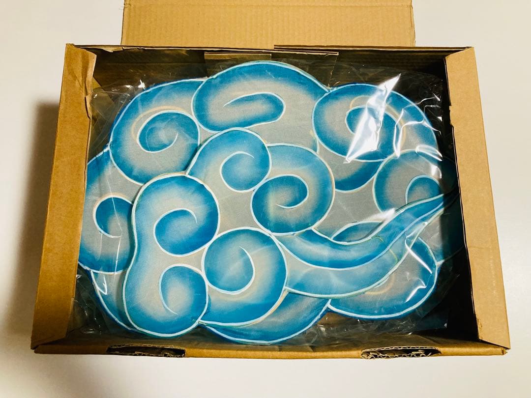 『Petit Pan』ペーパークラフト★雲型モビール（青）