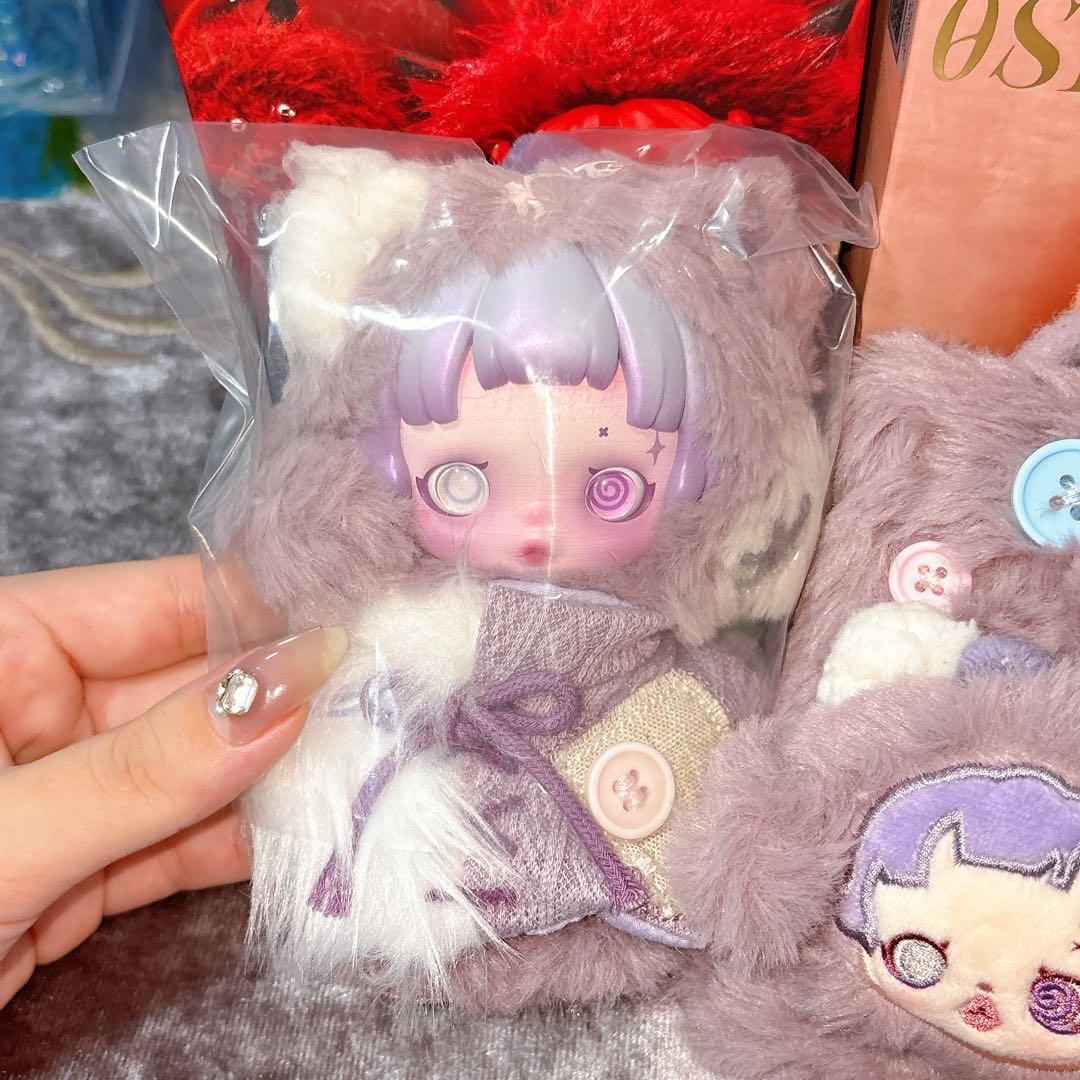 SKULLPANDA You Found Me! ぬいぐるみ 紫 バッグセット