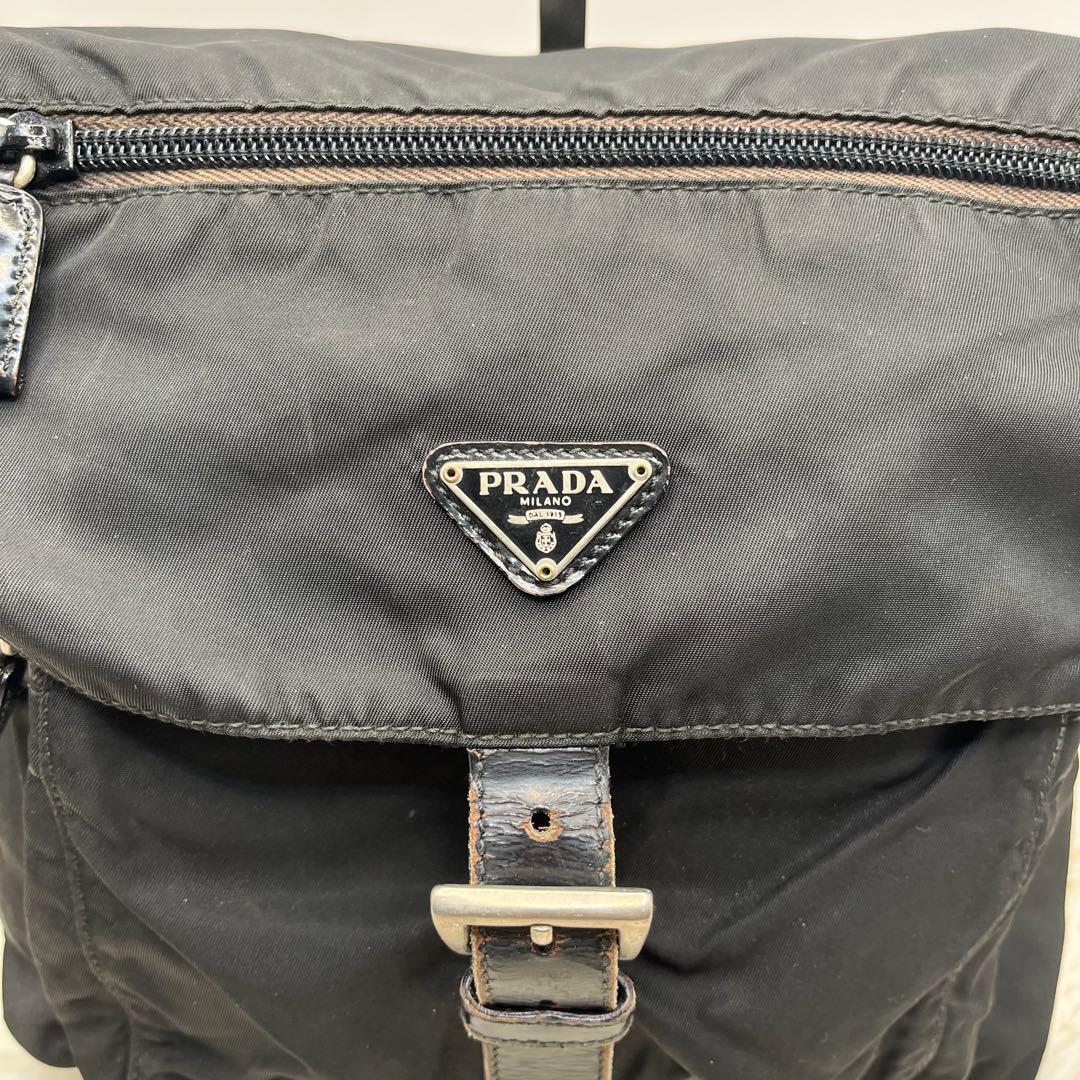 ✨美品✨PRADA プラダ ショルダーバッグ 三角ロゴ ナイロン ブラック
