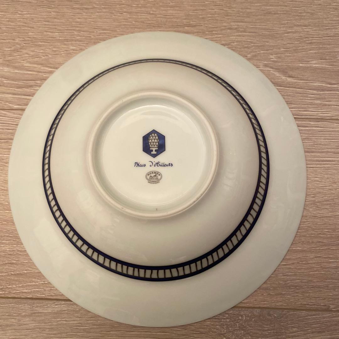 エルメス　お皿　ブルーダイユール