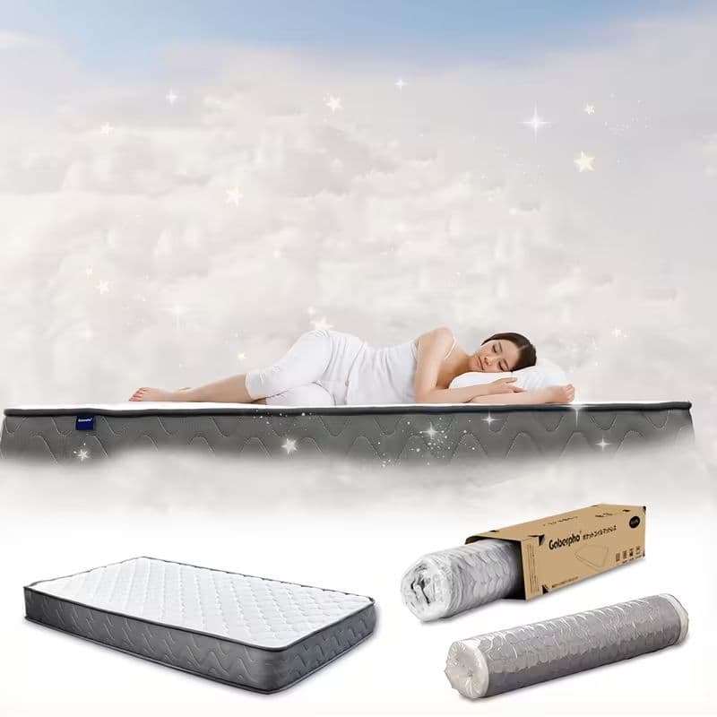 【新品】ブラック マットレス、高級、厚さ21cm、120cm*195cm