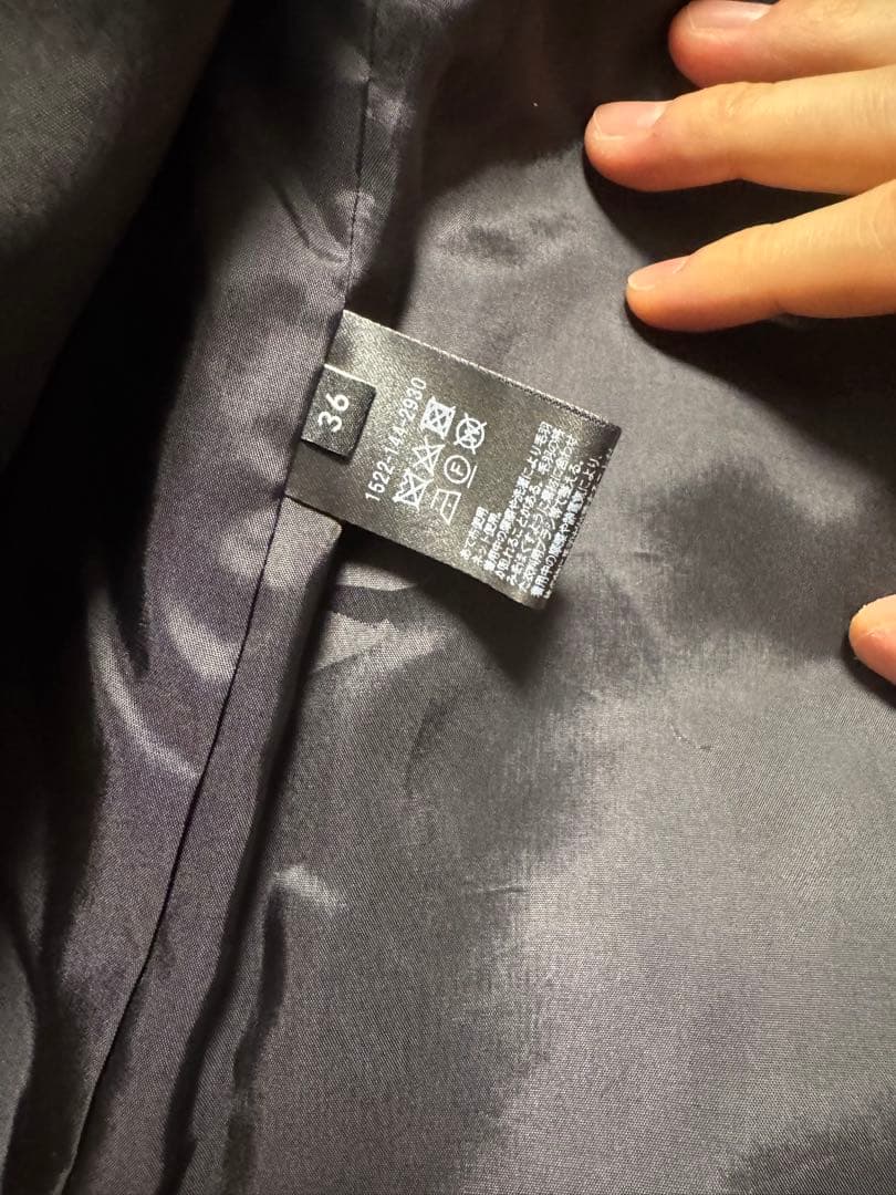 妻私物 UNITED ARROWS シャギーツイードジャケット 黒 サイズ36