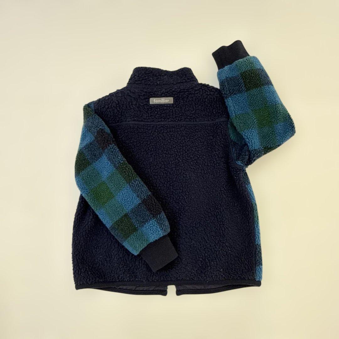 W⭐︎ お正月セールファミリア　リバーシブルジャケット　130 ファミリアチェック