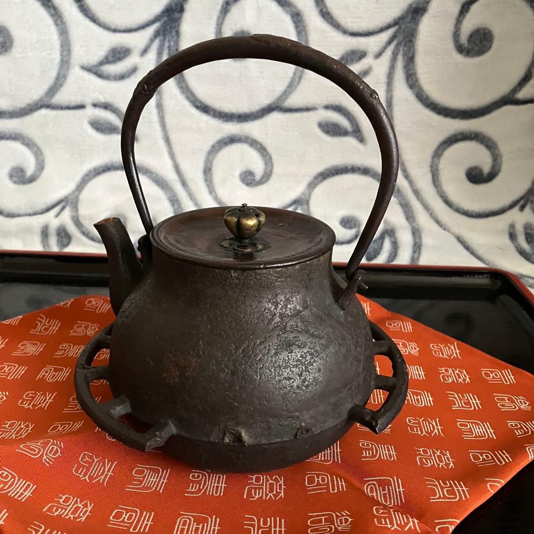 茶道具 羽根付鉄瓶