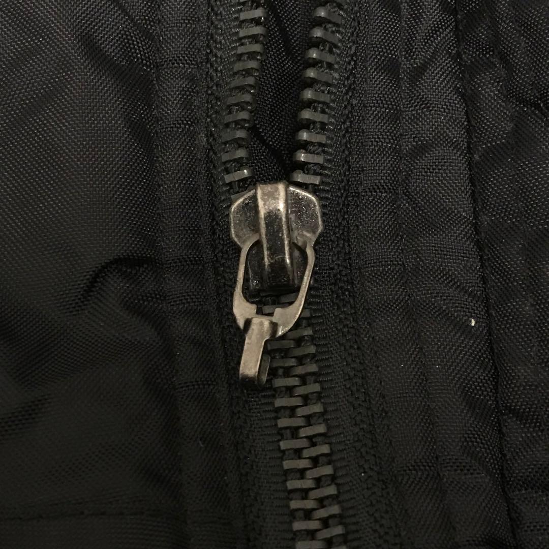 Sean John ショーンジョン　中綿モッズコート　刺繍ロゴ　ファーフード　黒