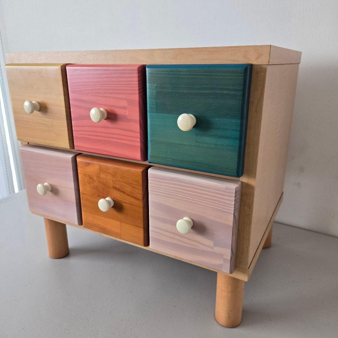 チェスト　カラフル　木製　引き出し　小物入れ　ポップ　かわいい