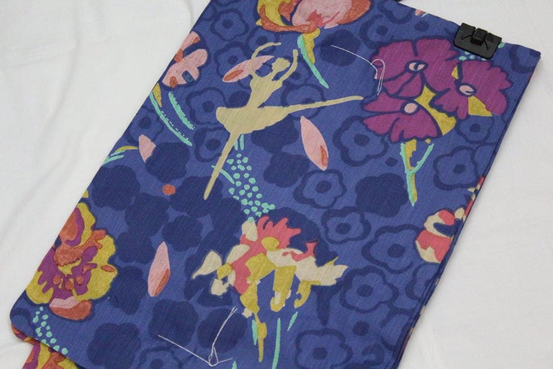 浴衣 ツモリチサト ブランドゆかた 白地に紺色 バレリーナ 26
