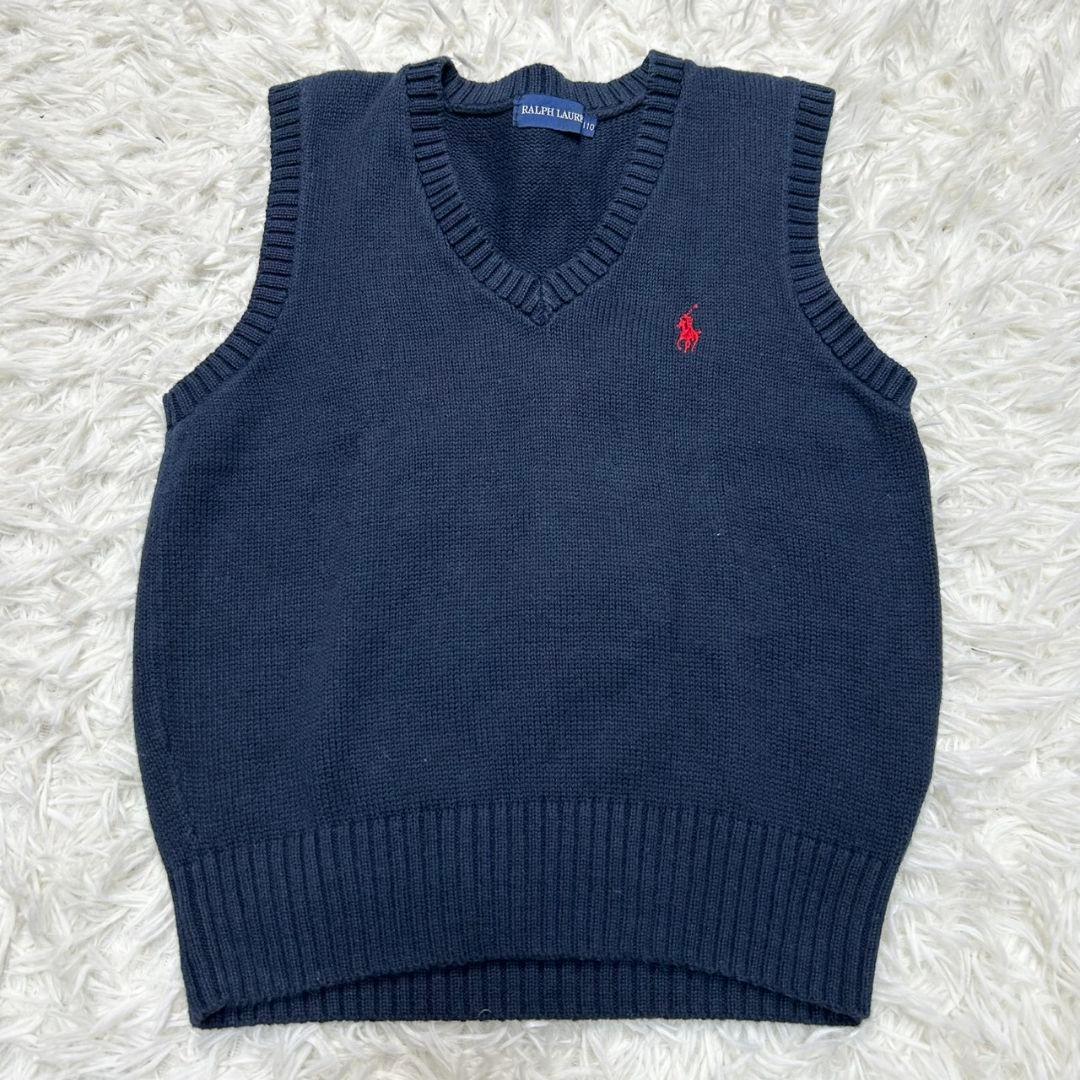 【美品】ラルフローレン フォーマル スーツ キッズ 110 金ボタン 卒服