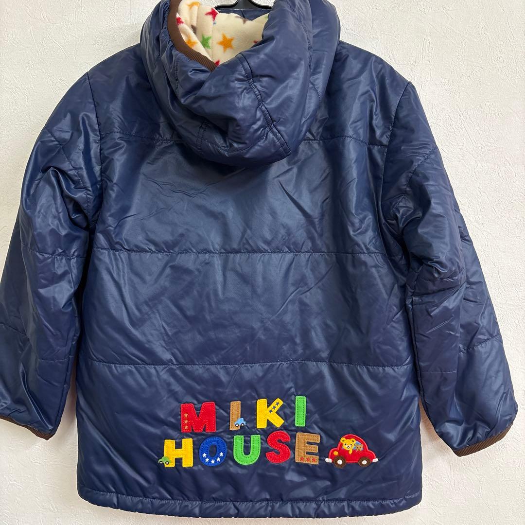 り*う様 新品タグ付き未使用ミキハウス　リバーシブル　ベスト付ジャンパー130