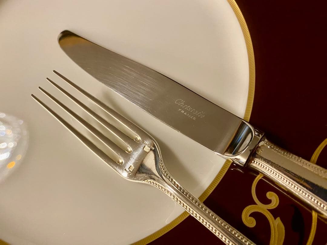 【spaceさま専用商品】クリストフル パール ナイフ・フォーク ペアセット