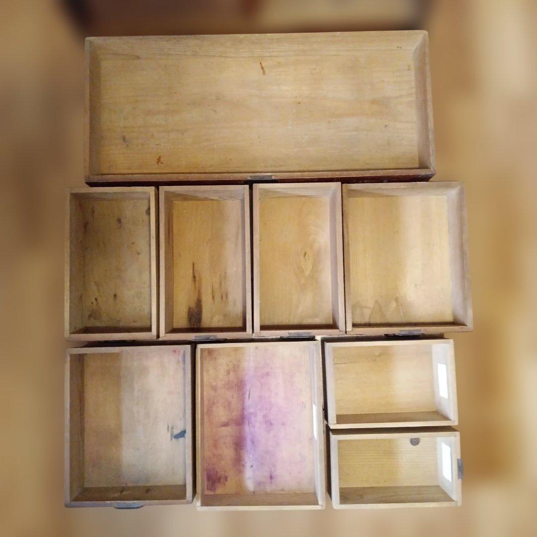 箪笥　立派な大正時代の帳場箪笥　榎木と杉　キャビネット 　鍵付き