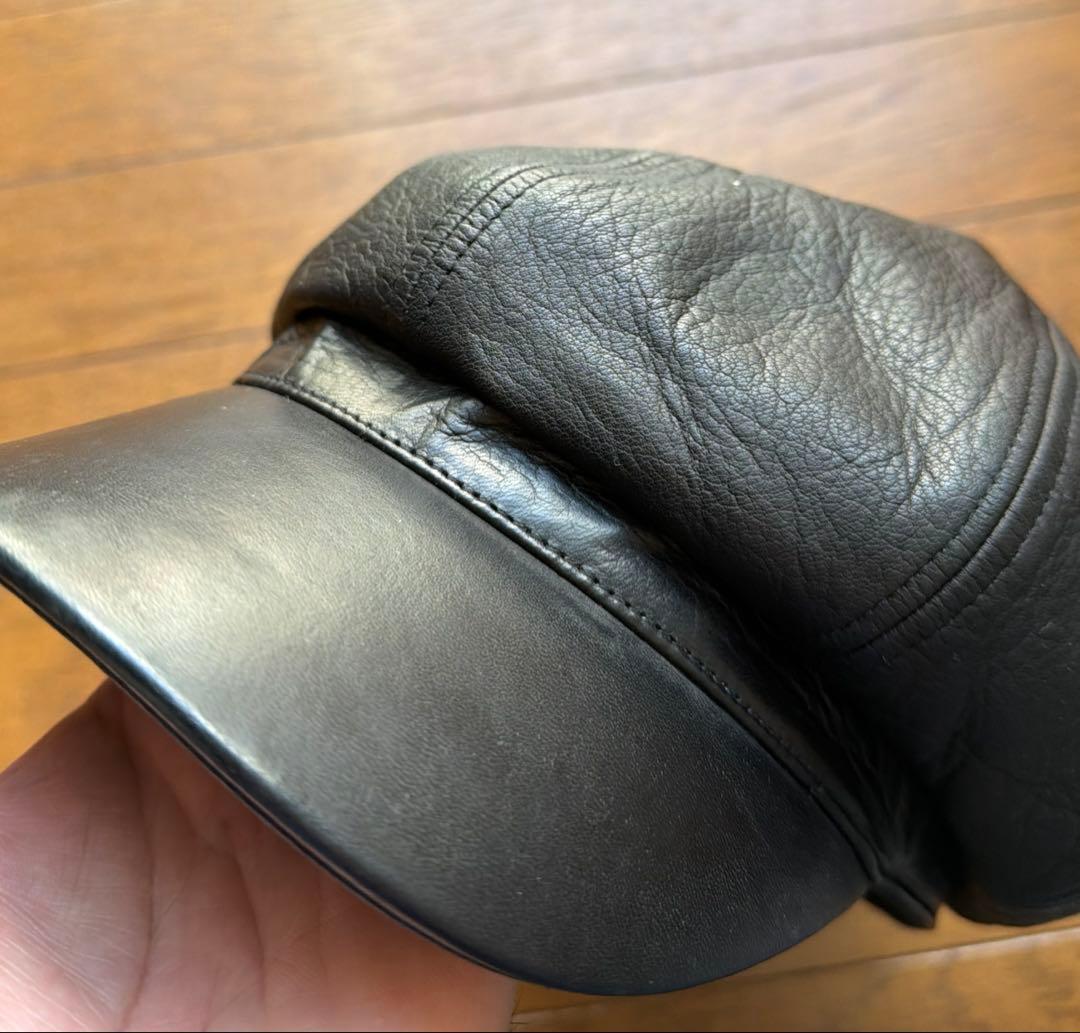 THE REAL McCOY'S レザー キャスケット 帽子 7 3/4
