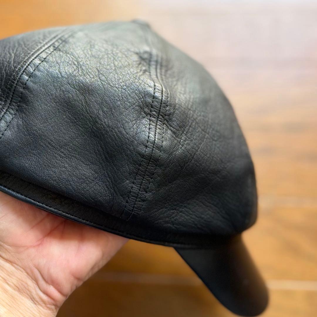 THE REAL McCOY'S レザー キャスケット 帽子 7 3/4