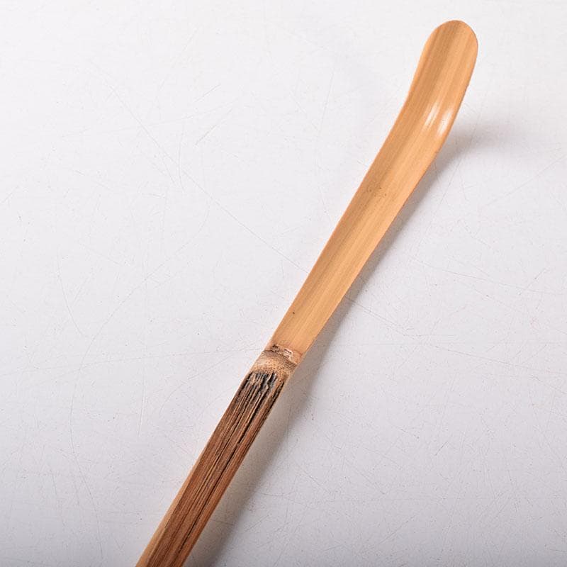 茶道具　辻竹峰作　茶杓　銘「閑居」　大徳寺　前田宗源書付　共筒共箱　CR8496