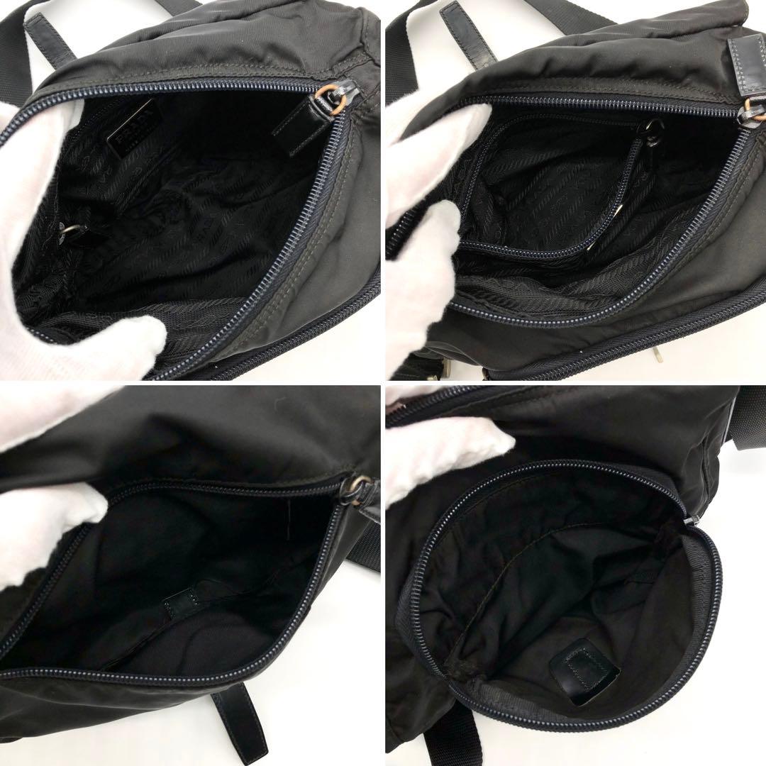 ✨ギャランティ付✨プラダ ショルダーバッグ ナイロン 三角ロゴ ベルト ブラック