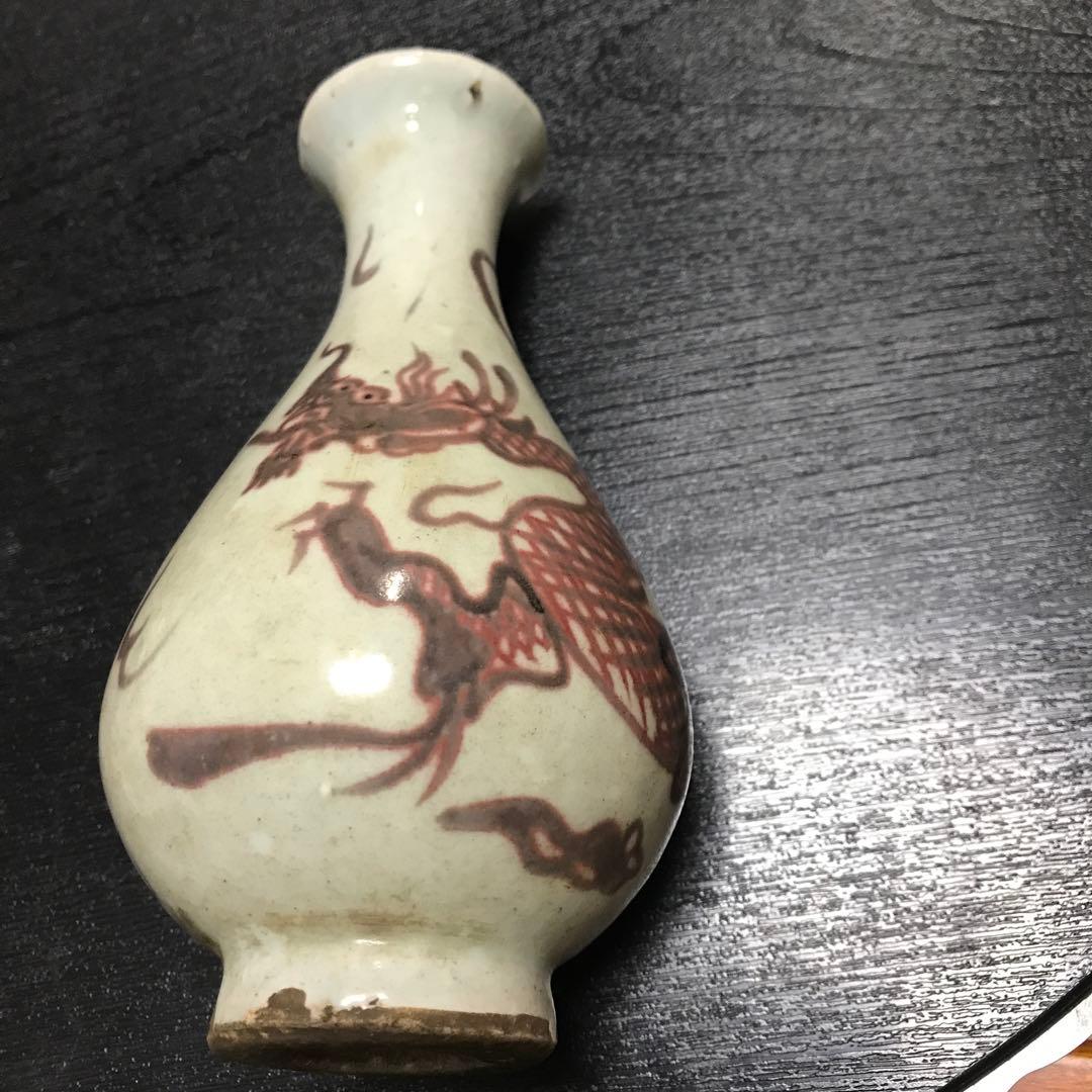 骨董品　中国美術　龍紋　花瓶