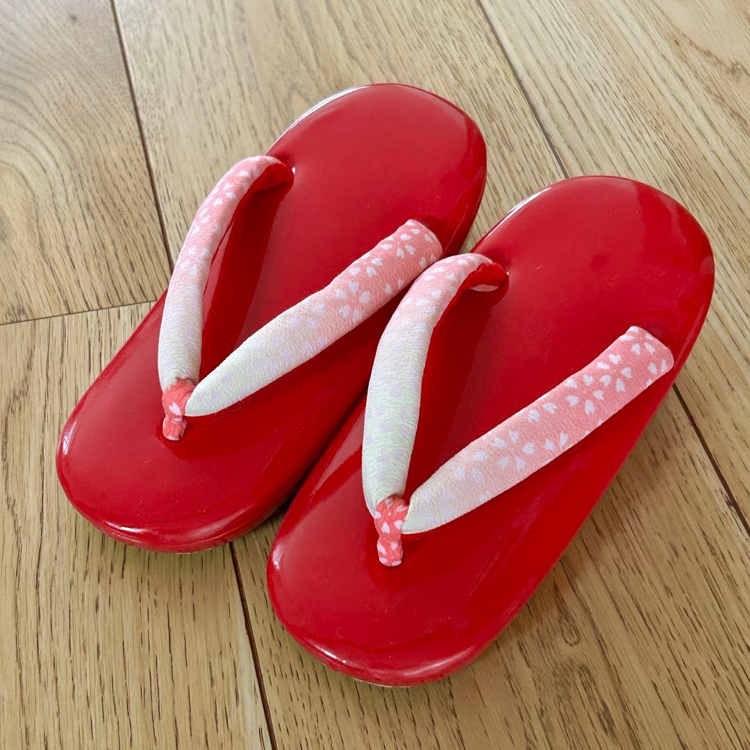 式部浪漫　着付け簡単腰紐いらず七五三3歳被布セット赤ピンク　日本製