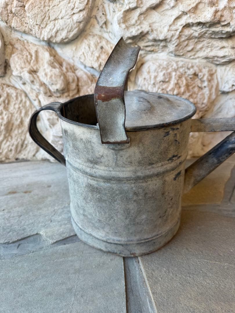 イギリスアンティーク　ブリキのジョウロ