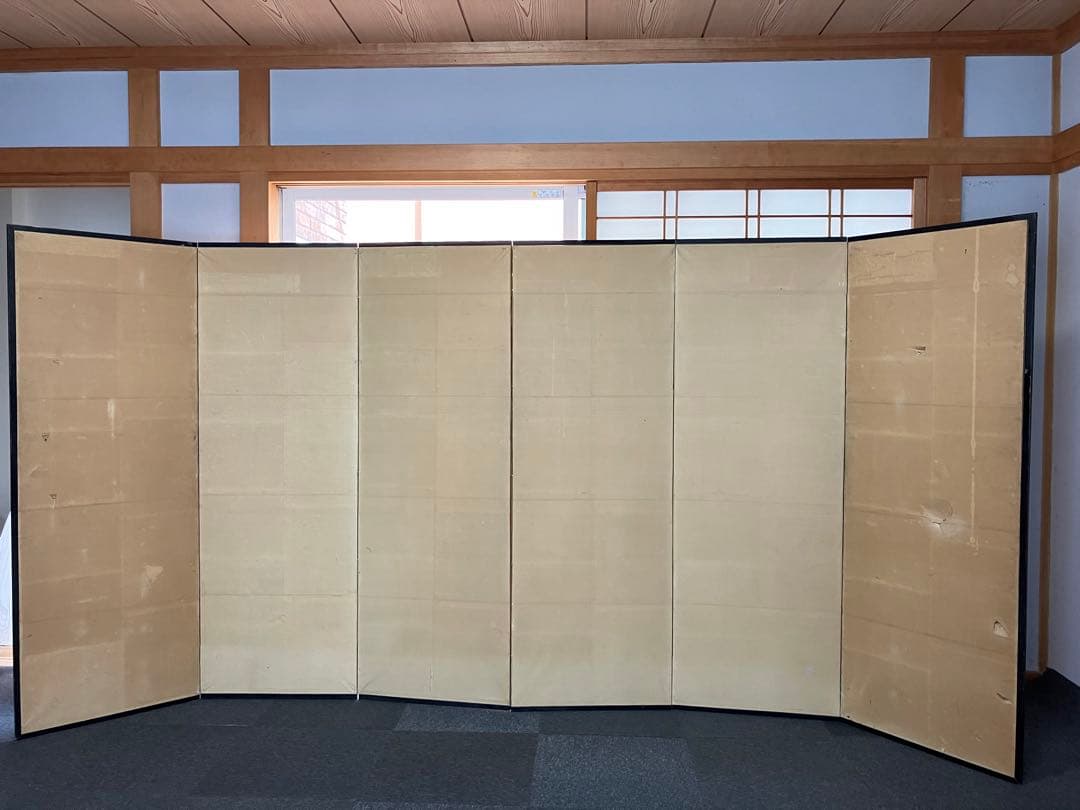 屏風 書 短冊 引取品 年代物 時代物 詳細不明 260サイズ発送