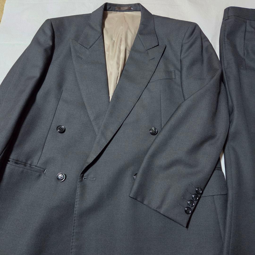 極美品BURBERRY　90sヴィンテージ　スーツ　ダブル　セットアップLサイズ