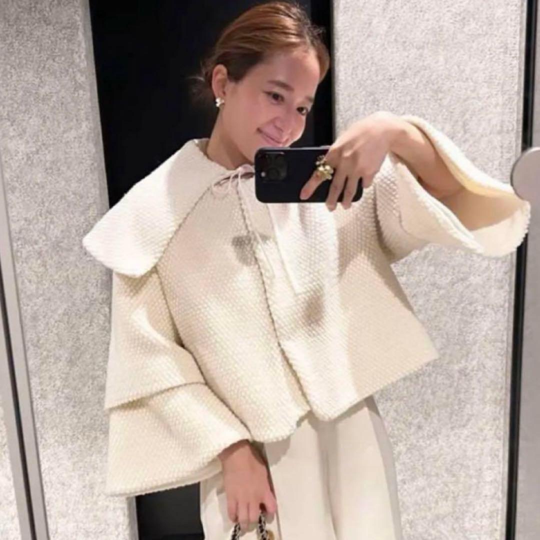 シロコン　ヨリ スノーマンジャケット　ケープコート　アイボリー