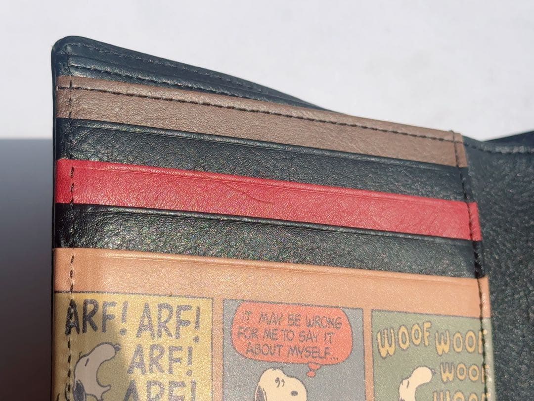 PEANUTS スヌーピー 二つ折り財布 ブラック