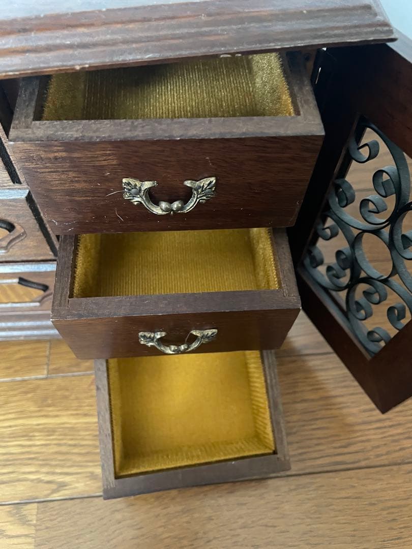 アンティーク ウッド アクセサリーボックス 昭和