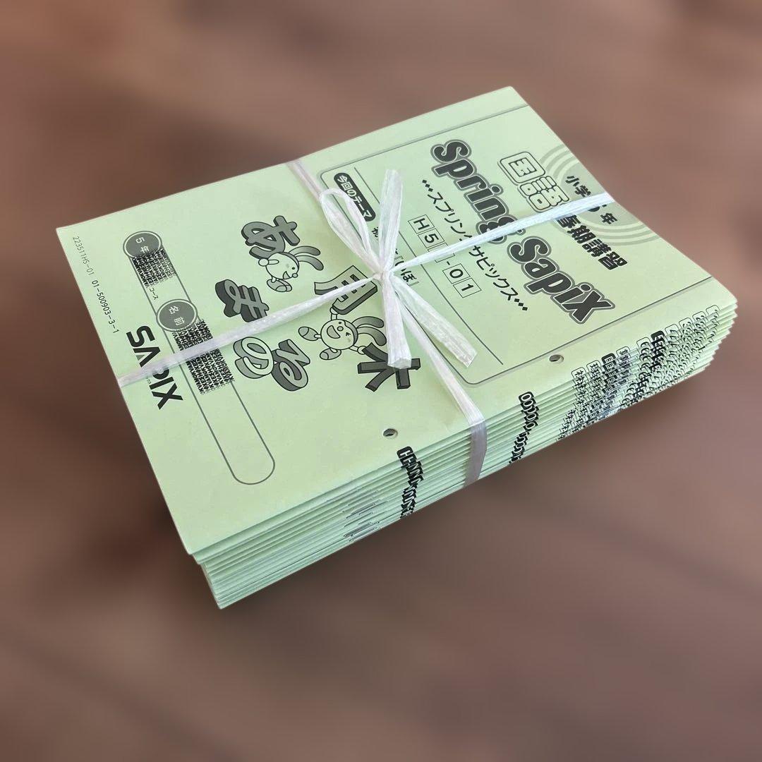 サピックス　5年　国語　1年分テキスト　フルセット　欠番なし　季節講習付