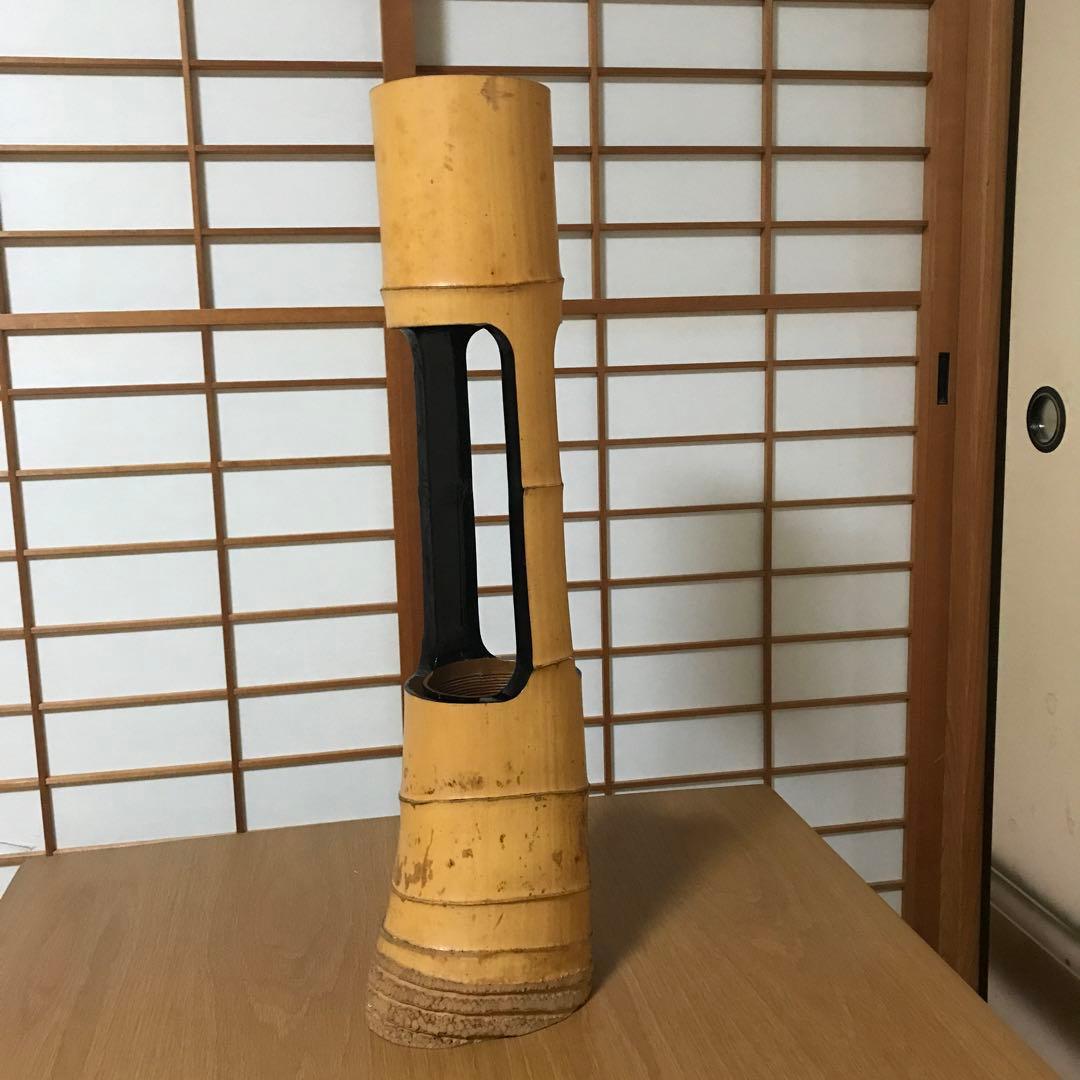 竹　二重切　花入れ　④