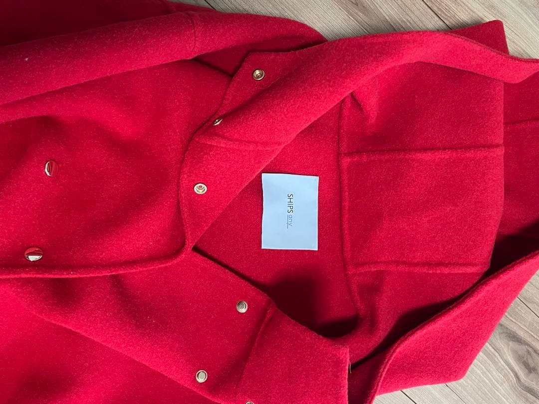 SHIPS any リバー フーデッド Aライン ミドル コート アウター