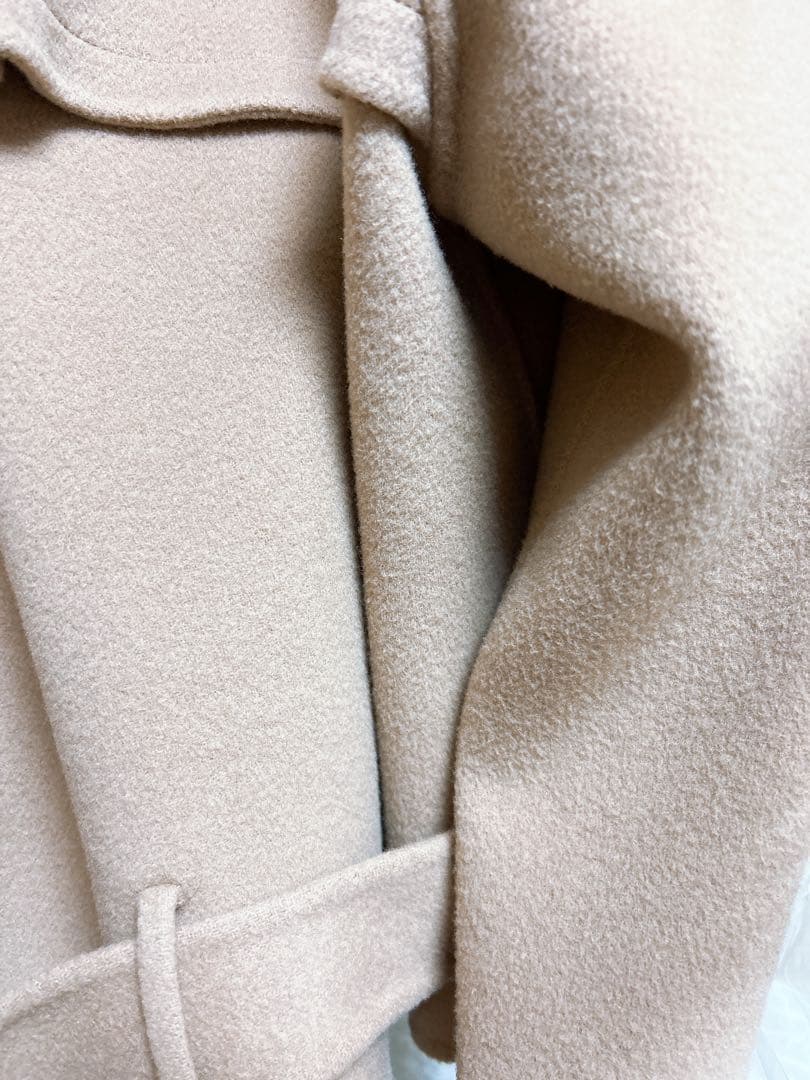 エイミーイストワール ウールショートトレンチコート キャメル 36 ジャケット