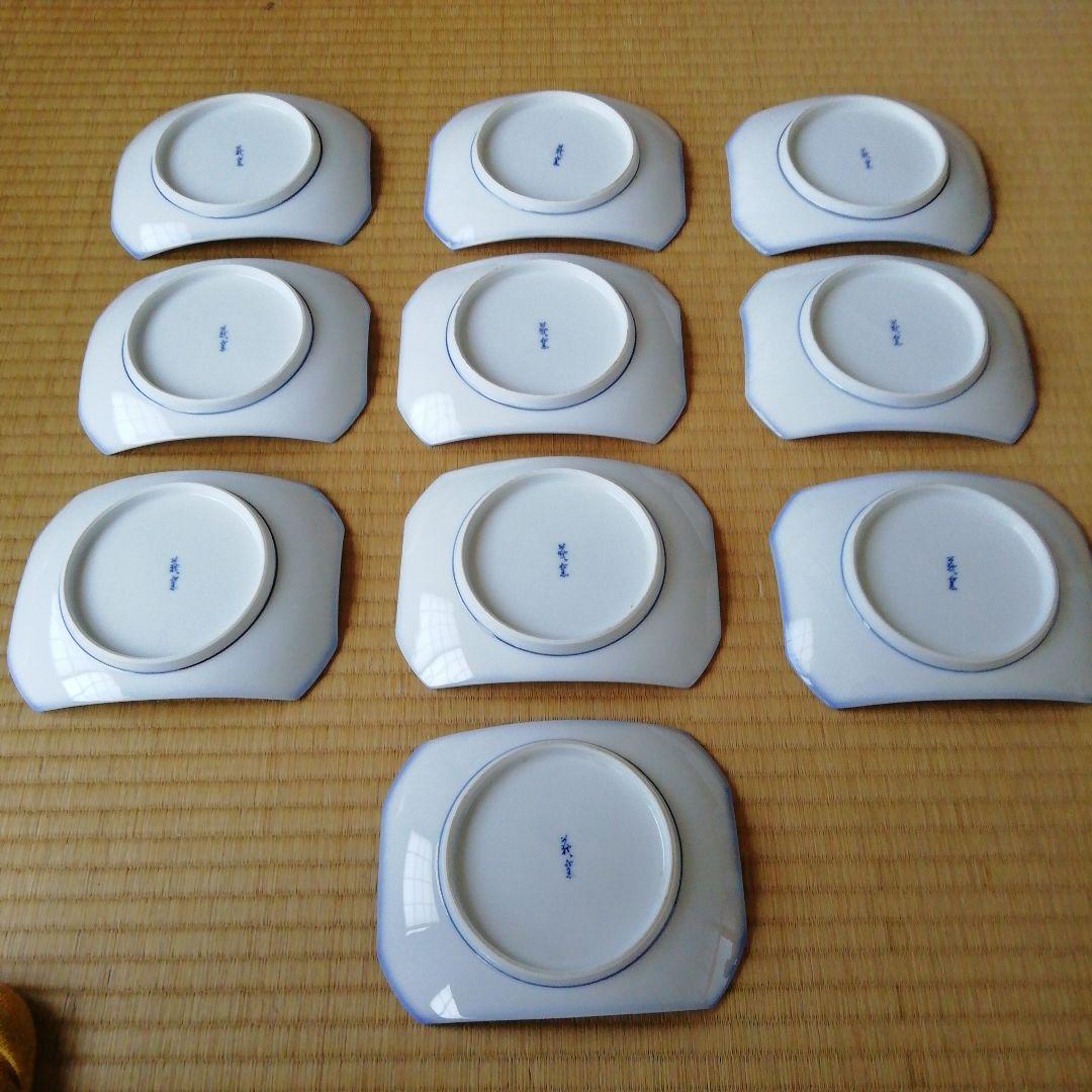 白青花柄陶磁器食器99枚セット