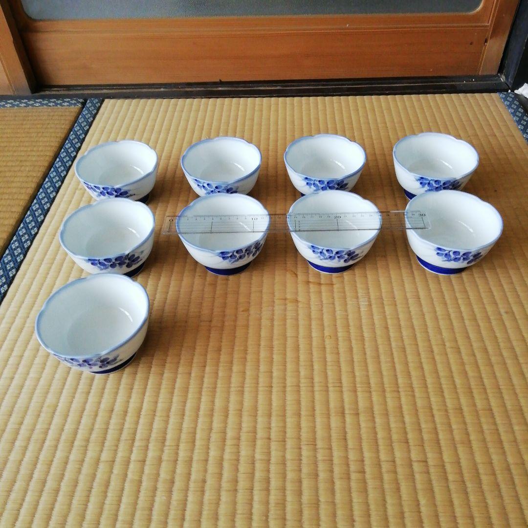 白青花柄陶磁器食器99枚セット