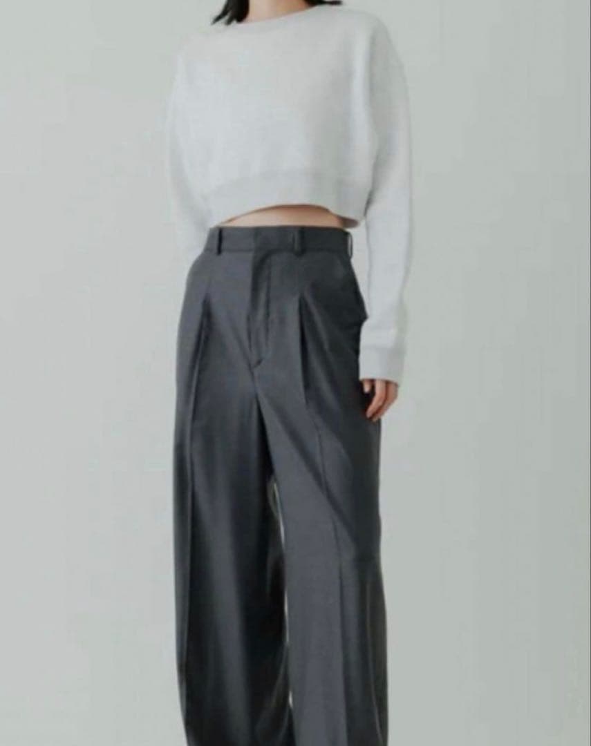 【yo BIOTOP】Cropped sweat shirt（グレー）