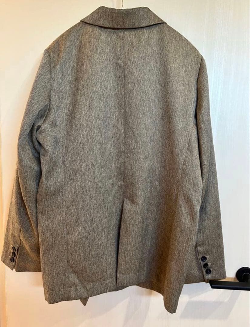 美品　doudou ヘリンボンダブルジャケット ベージュ