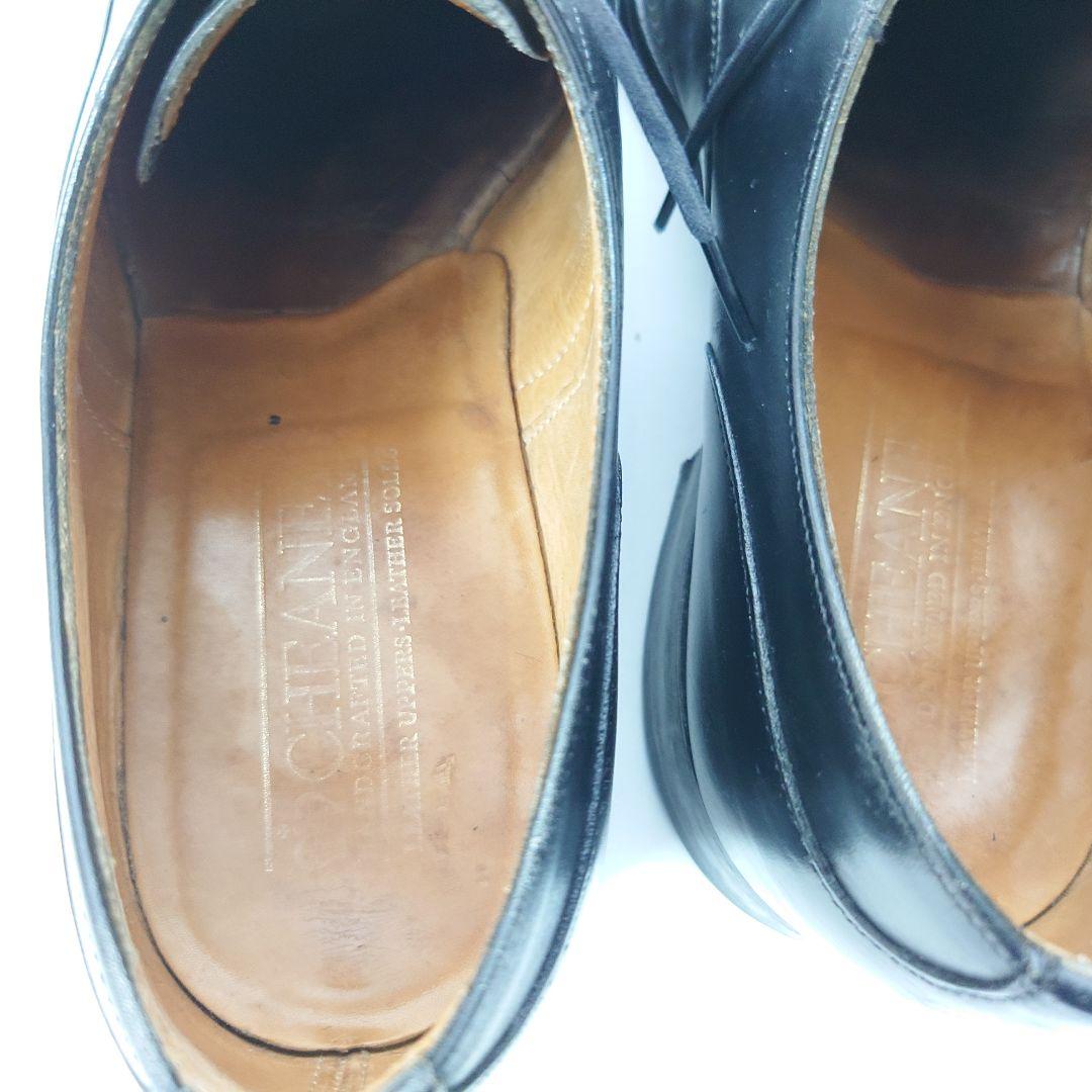 JOSEPH CHEANY 内羽根ストレートチップ ブラック 黒　サイズ7