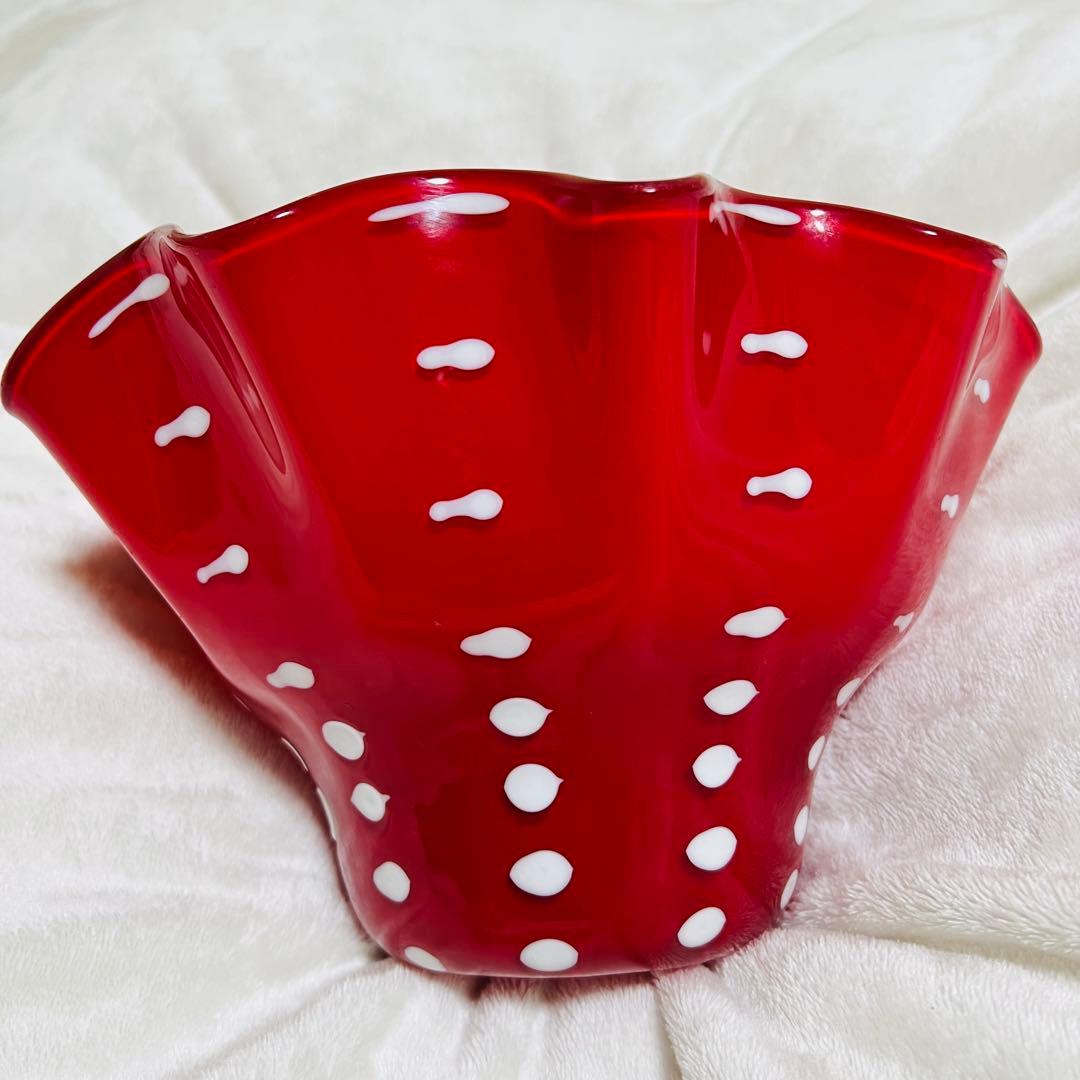 ミッドセンチュリー 水玉 フラワーベース ドット柄 花瓶　レトロポップ