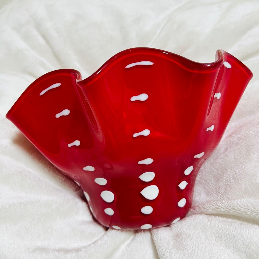 ミッドセンチュリー 水玉 フラワーベース ドット柄 花瓶　レトロポップ