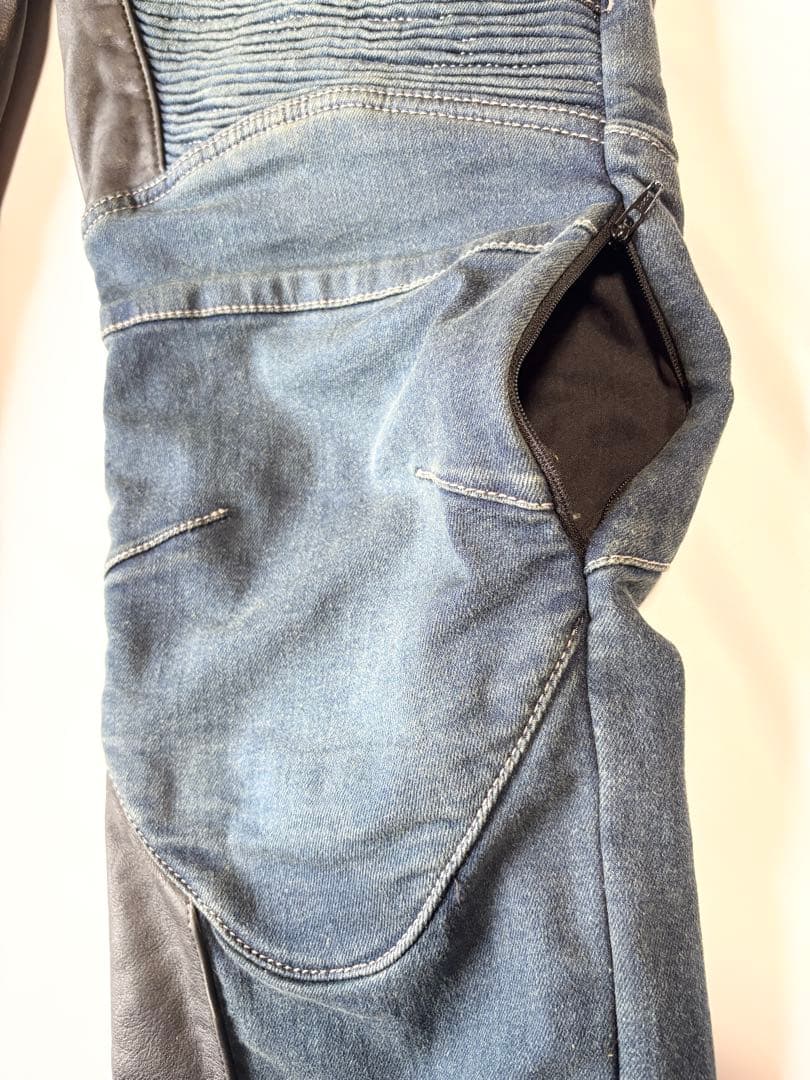 デグナー DP-27V 本革ヒートガード付きメンズデニムパンツ XL