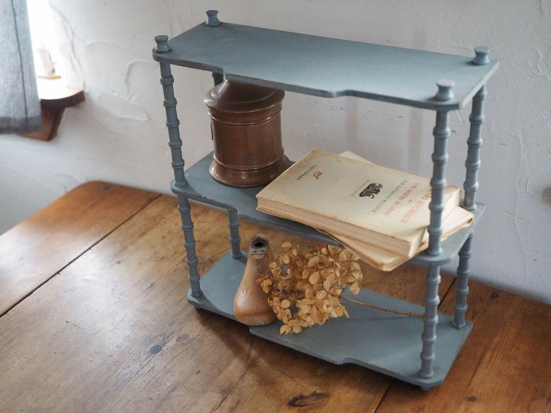 フランス　アンティーク　棚　シェルフ　小さな棚　シャビー　ビンテージ