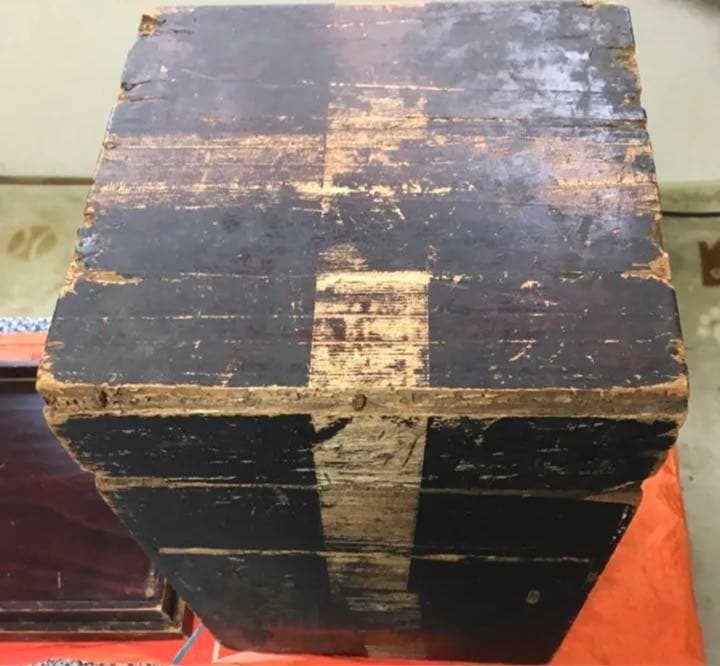 骨董品  明治時代 輪島塗平蒔絵重箱