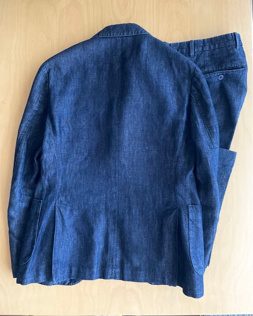 LARDINI ラルディーニ コットンリネン デニムスーツ