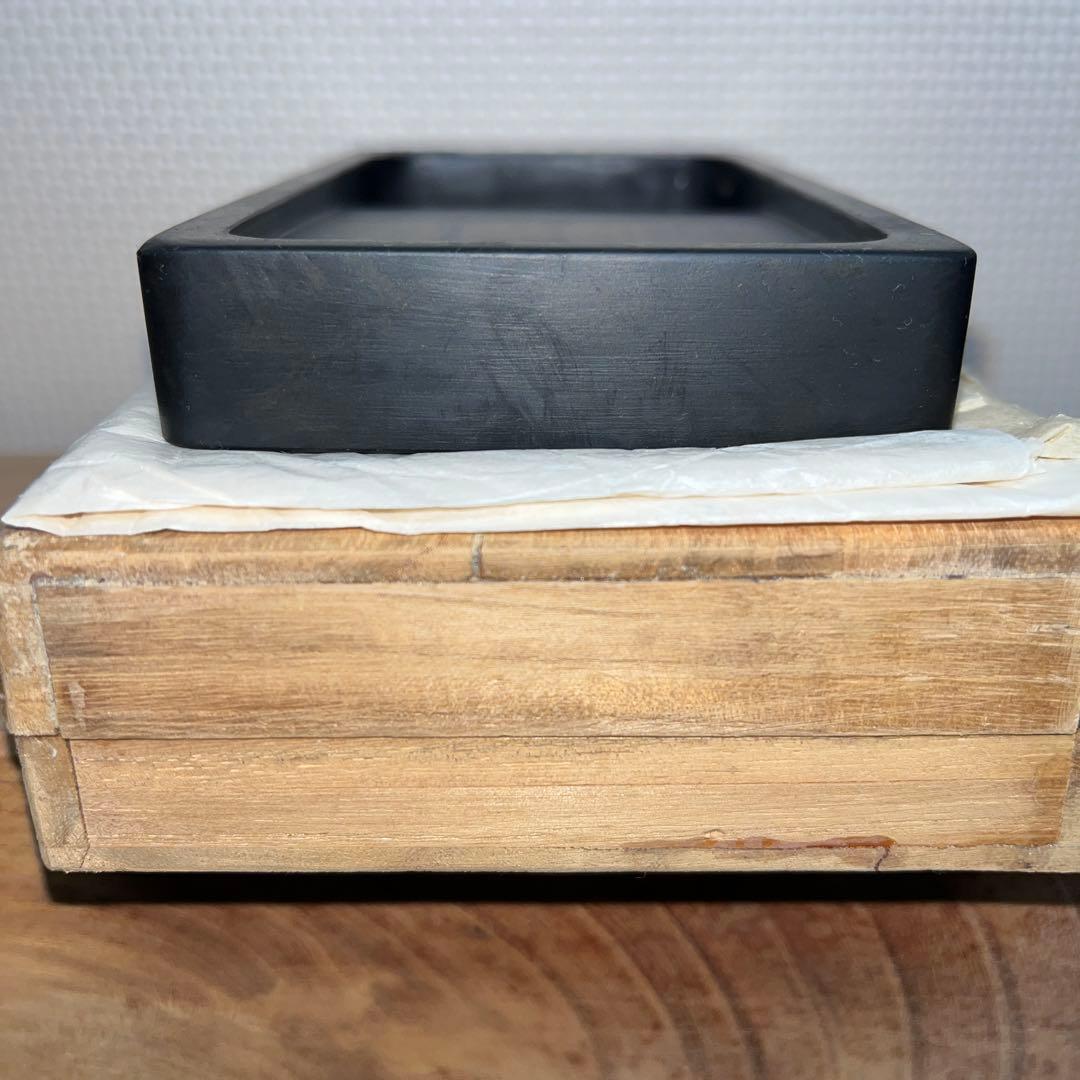 ⭕️雨端硯　祥雲に富士彫刻　11世　雨宮静軒　甲斐銘石　姿美しい　女性好み作品