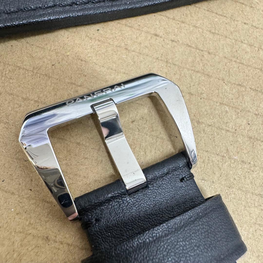 【未使用保管品】パネライ　革ベルト　黒　尾錠付