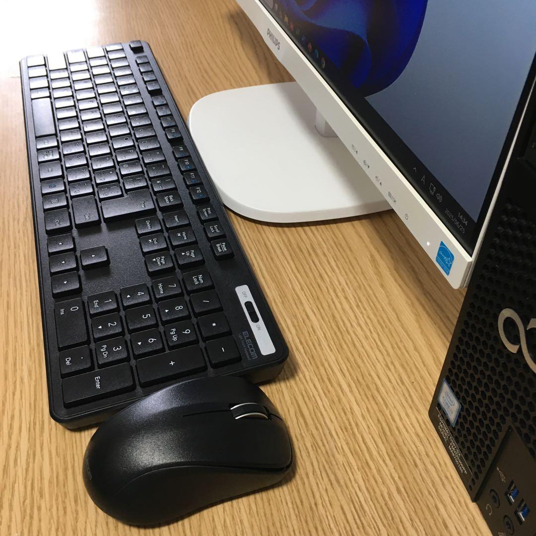 富士通 ESPRIMO Win11 23.8'モニター付 快適デスクトップ 取説